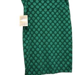 NEW LuLaRoe Cassie Pencil Skirt Sz M Elegance Collection KELLY GREEN Polka Dot